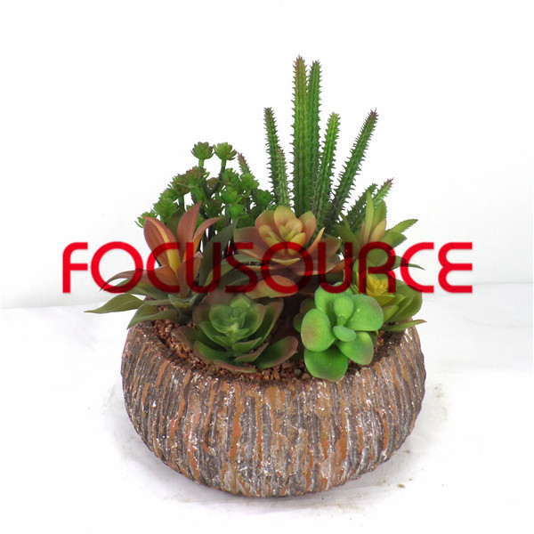 2018 Good Quality Decorative Artificial Grass Wall -
 Artificial Succulent Plants Bonsai-SM014KM-O-028 – Focusource