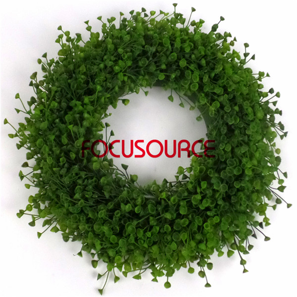 IOS Certificate Tpu Coated Reflective Webbing -
 Artificial Grass Wreaths-HY205-30cm – Focusource