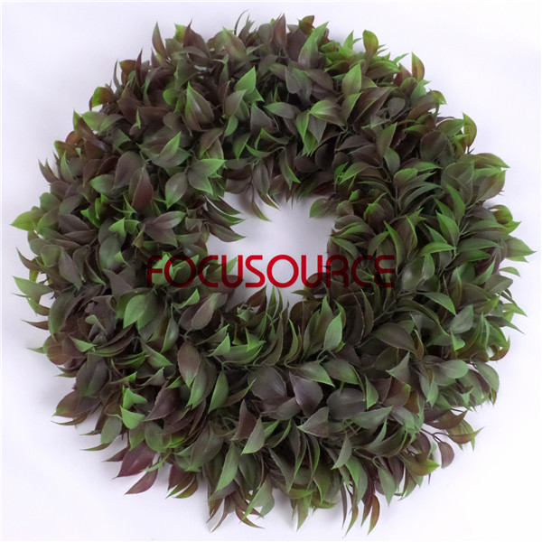 18 Years Factory Patterned Webbing -
 Artificial Grass Wreaths-HY201-45cm-PR002 – Focusource