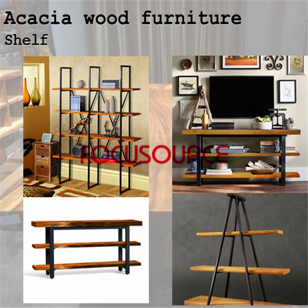 Factory Price For Girls Wood Bedroom Furniture -
 Acacia Wood Furniture-Shelf – Focusource