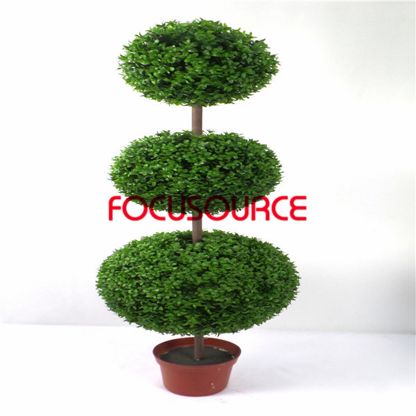 2018 China New Design Wood Wardrobe Furniture -
 Artificial Grass Ball Bonsai-H145CM 7 Layers Melon Seed 3 Balls Bonsai – Focusource