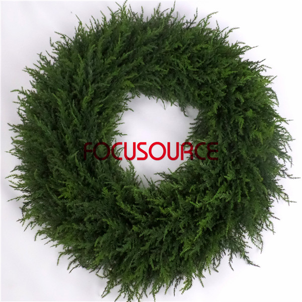 Manufacturer for Persian Grass Wall -
 Artificial Grass Wreaths-HY191-65cm – Focusource