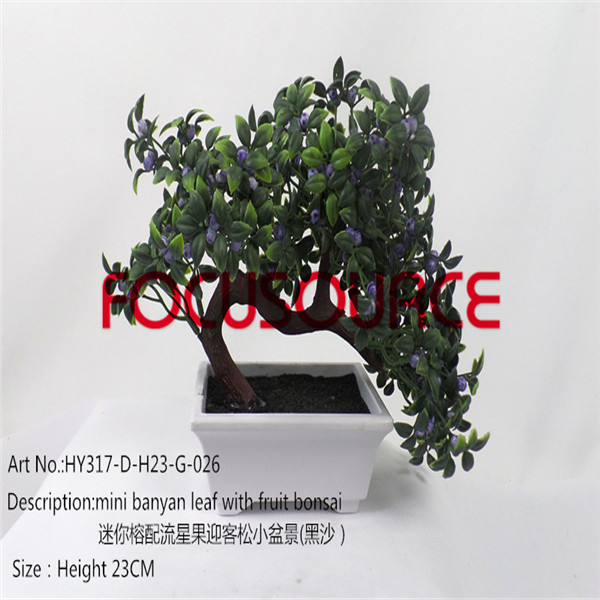 New Fashion Design for High Quality Nylon Rope Nets -
 Artificial Small Bonsai Tree-HY317-D-H23-G-026 SAND – Focusource